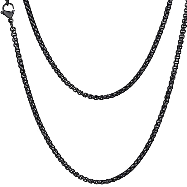 0.9mm Box Chain Necklace in Sterling Silver - 18
